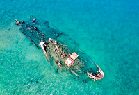 The wreck of the Platypus at Teerk Roo Ra / Peel Island in Moreton Bay